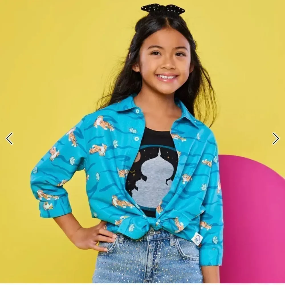NWT Disney ily 4EVER Tiger Shirt Set for Girls Inspired by Jasmine, Aladdin. 5/6